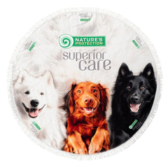 NATURE’S PROTECTION – Superior Care | Rundes Mikrofaser-Handtuch mit Fransen, 150x150cm