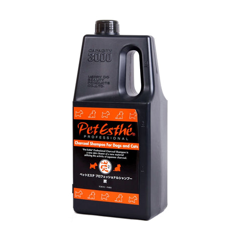 PET ESTHÉ Professional Charcoal Shampoo | exklusives Holzkohle Shampoo für Hunde und Katzen - 3L