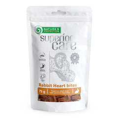 Nature's Protection, Superior Care - Getreidefreies Snack mit Kaninchenherz – Erwachsene Hunde, alle Rassen, weißes Fell, für sensible Verdauung – 75 g