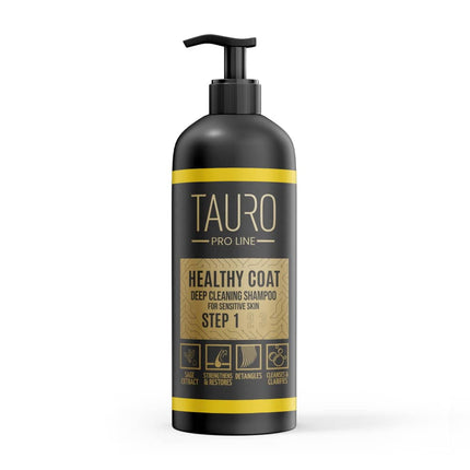 TAURO PRO LINE Healthy Coat, Deep Cleaning Shampoo For Dogs And Cats - 1L