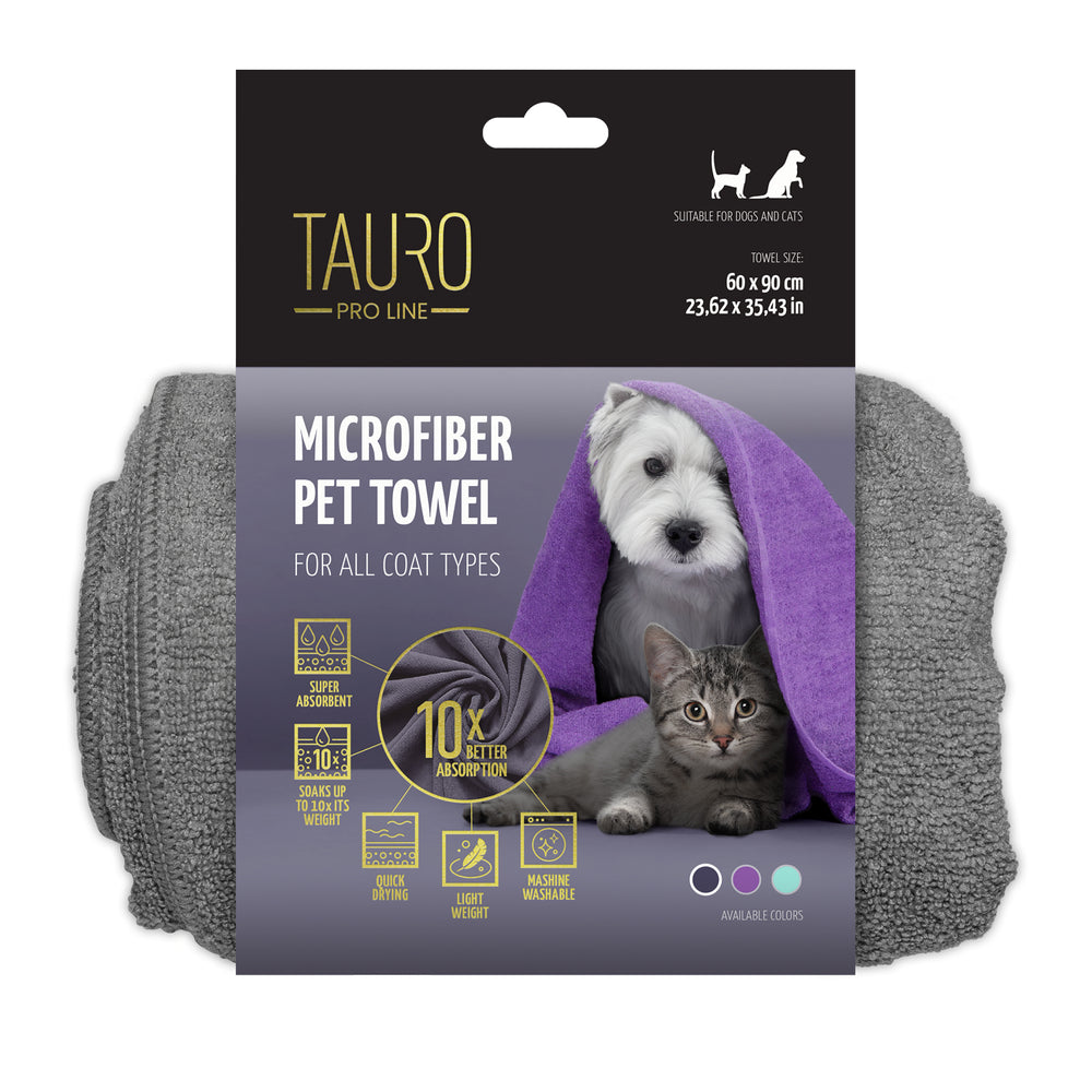 Tauro Pro Line, Mikrofaser-Handtuch für Haustiere – ultraweich & extrem saugfähig