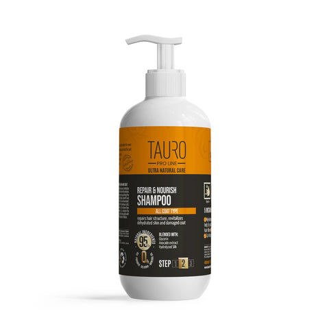 TAURO PRO LINE Ultra Natural Care Repair & Nourish Shampoo, repair and nourish shampoo for dogs and cats skin and coat