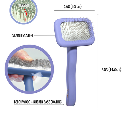 TAURO PRO LINE Brush, wooden, rectangular shape, teeth 11 mm