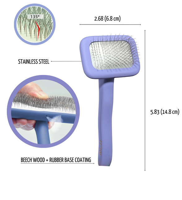 Brosse TAURO PRO LINE, en bois, forme rectangulaire, dents 11 mm