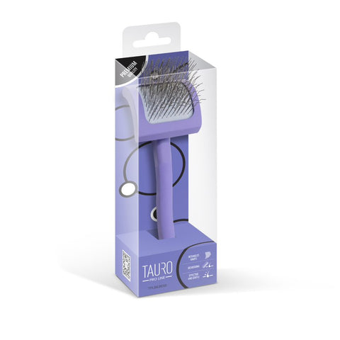 TAURO PRO LINE wooden brush, curved, rectangular, pins 25 mm