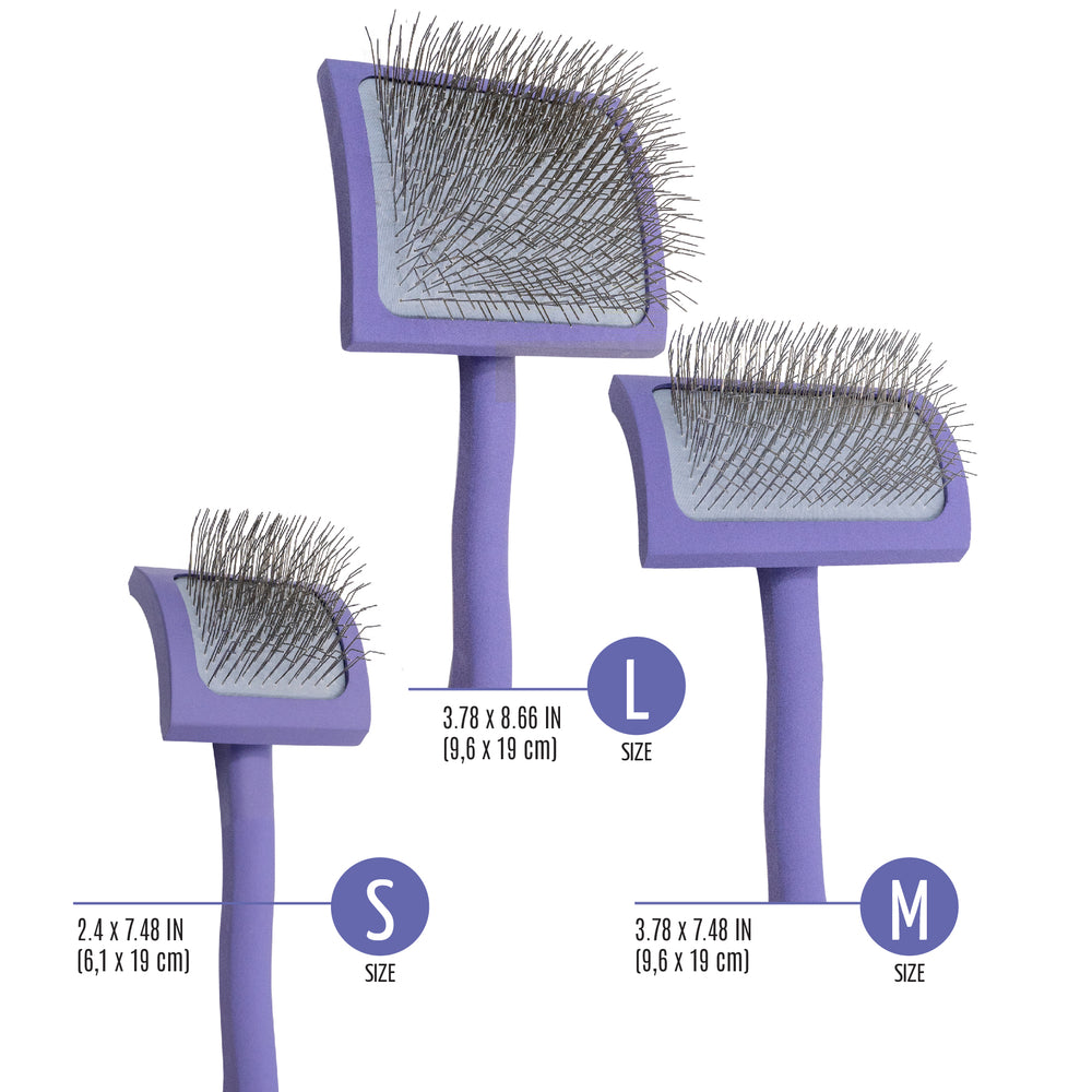 Tauro Pro Line, Classic Gebogene Holzbürste rechteckig – 25 mm Edelstahlstifte, ergonomisch & antistatisch