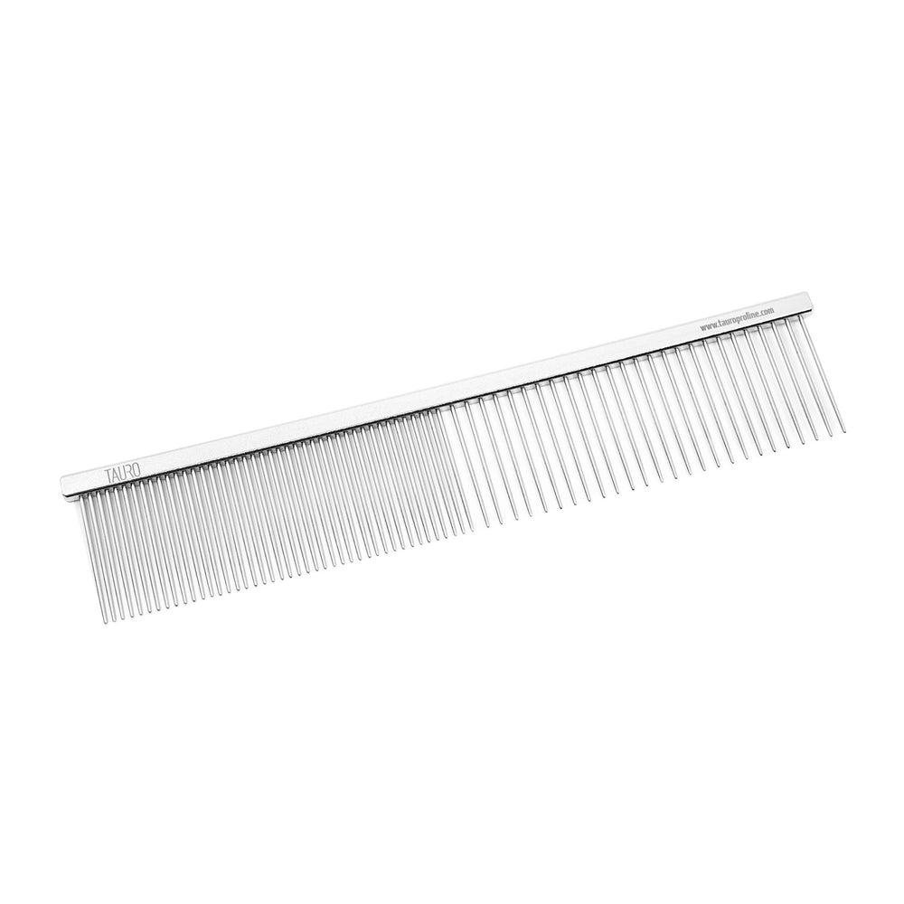 Tauro Pro Line, Metallkamm – breite & feine Zahnung, antistatisch, verchromt & feuchtigkeitsresistent
