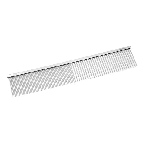 TAURO PRO LINE Comb, metallic, sparse and dense teeth, L, 24.5 cm