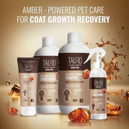 TAURO PRO LINE Derma Care Coat Growth Recovery Après-shampoing sans rinçage pour chiens et chats, favorisant la croissance du pelage Après-shampoing sans rinçage pour chiens et chats, 250 ml