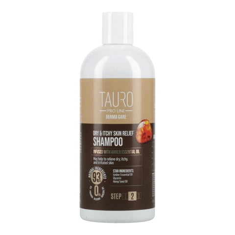 TAURO PRO LINE Derma Care Dry & Itchy Skin Relief Shampoo for dogs and cats, relieving dry and itchy skin shampoo for dogs and cats, 400 ml