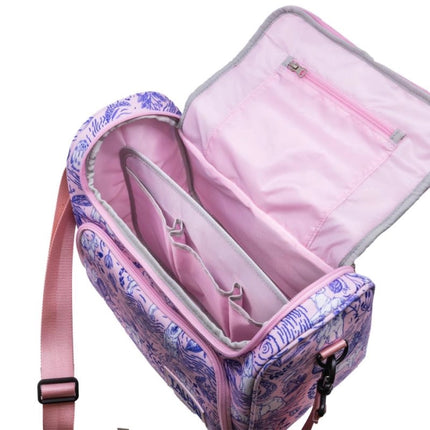 Sac de toilettage TAURO PRO LINE, universel, avec poignée réglable, design personnalisé, rose, 25x30,5x18,5 cm