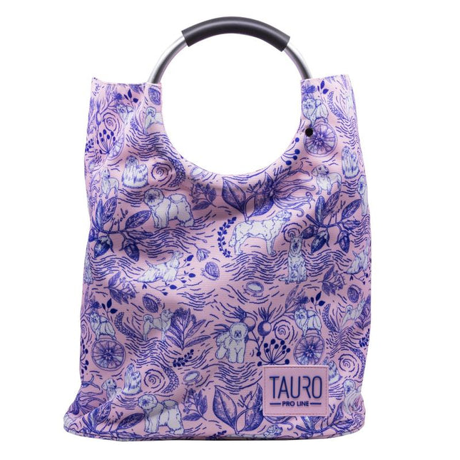 TAURO PRO LINE shopping bag, spacious, with metal handle, customized design, pink, 45x21x50 cm