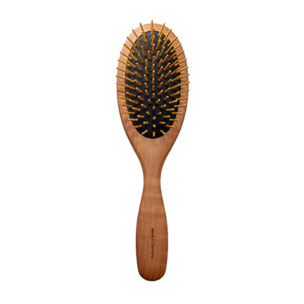 TAURO PRO LINE Brush, pear wood, 16 mm wooden teeth, antistatic, light brown, oval shape