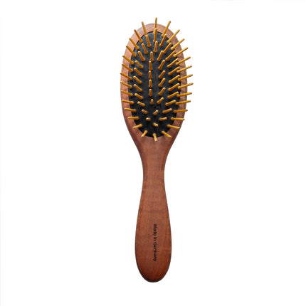 TAURO PRO LINE Brush, pear wood, 16 mm wooden teeth, antistatic, light brown, oval shape