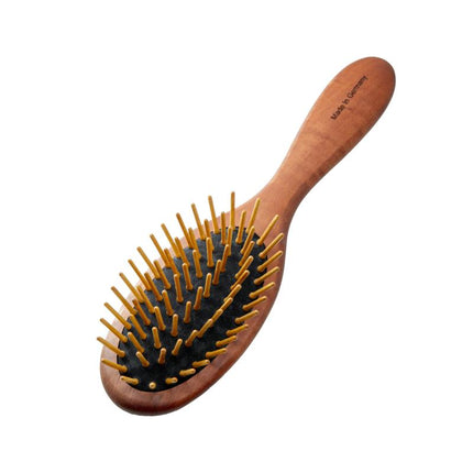 TAURO PRO LINE Brush, pear wood, 16 mm wooden teeth, antistatic, light brown, oval shape