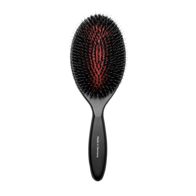 TAURO PRO LINE Brush, beech wood, 16 mm boar bristles with nylon teeth, black, oval shape