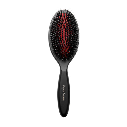 TAURO PRO LINE Brush, beech wood, 16 mm boar bristles with nylon teeth, black, oval shape