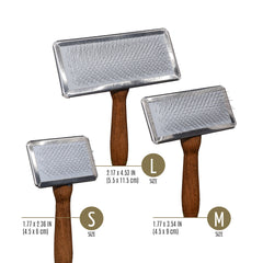 TAURO PRO LINE – Prestige | Holzbürste mit Metallrahmen – 11 mm Edelstahlzinken, antistatisch