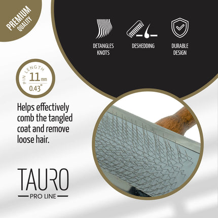 TAURO PRO LINE Brush, with metal rim, teeth 11 mm