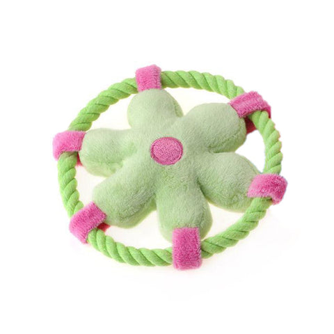 O´LALA PETS Tug Toy – Plush Flower with Rope - verschiedene Farben