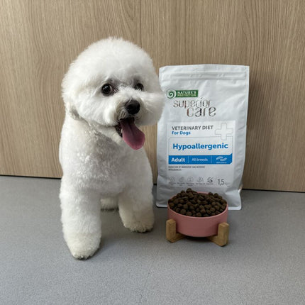 Nature's Protection, Superior Care, Veterinary Diet Hypoallergenic - Getreidefreies Diät Trockenfutter mit Insekten für ausgewachsene Hunde aller Rassen bei Futtermittelallergien