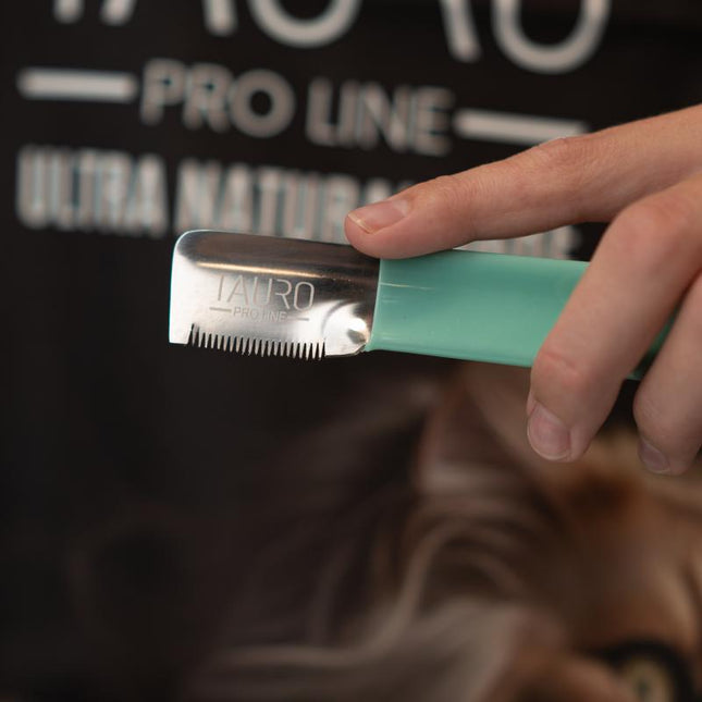 Tauro Pro Line Trimm- & Stylingmesser - Aus Edelstahl, für Haustiere, inklusive Etui