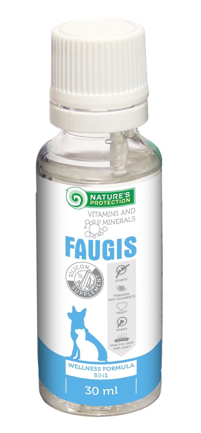 Nature's Protection Faugis - Complément alimentaire formule bien-être 5-en-1 - Chiens et chats adultes