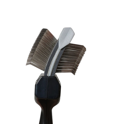 LES POOCHS Silver Brush – flexibler Bürstenkopf, seitlich gebogen