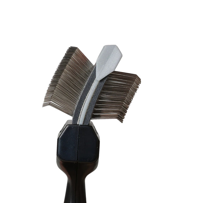 LES POOCHS - Silver Brush / Firm - Deshedding &amp; Finishing in one - Wide 9 cm
