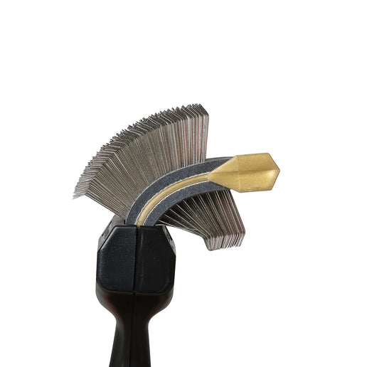LES POOCHS Gold Brush – flexibler Bürstenkopf, seitlich gebogen