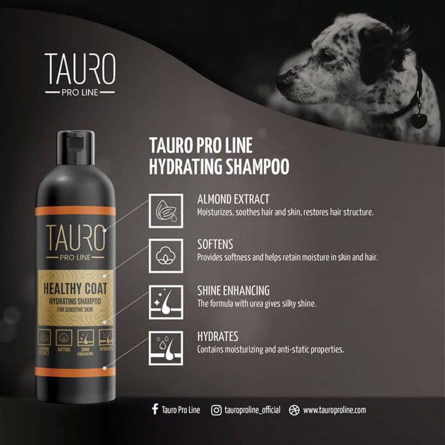 TAURO PRO LINE Healthy Coat, Hydrating Shampoo For Dogs And Cats - 1L