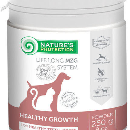 Nature's Protection Healthy Growth - Nahrungsergänzung für Welpen & Kitten, für Zähne, Gelenke & Knochen