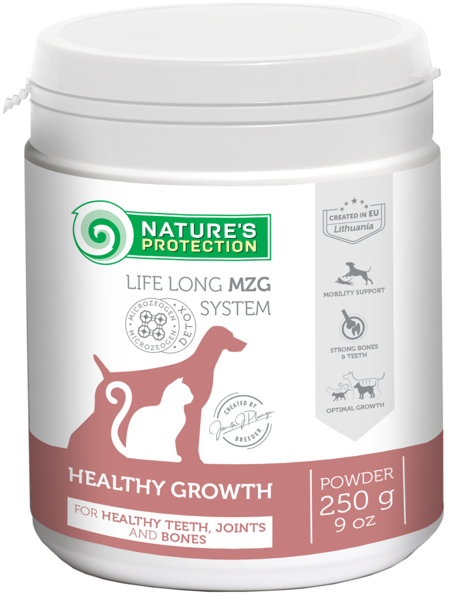 Nature's Protection Healthy Growth - Nahrungsergänzung für Zähne, Gelenke & Knochen - Welpen & Kitten