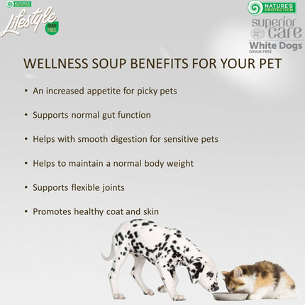 Nature's Protection, Superior Care Wellnes Soup - Nahrungsergänzungs Suppe mit Lachs & Thunfisch, ausgewachsene Hunde, alle Rassen, rotes Fell