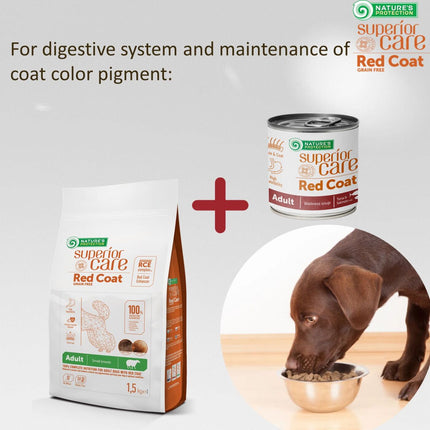 Nature's Protection, Superior Care Wellnes Soup - Nahrungsergänzungs Suppe mit Lachs & Thunfisch, ausgewachsene Hunde, alle Rassen, rotes Fell