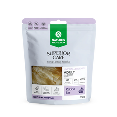 Nature's Protection Superior Care - Weizenfreier Snack mit Kaninchenohren für ausgewachsene Hunde aller Rassen