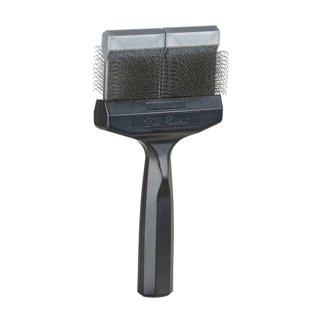 LES POOCHS - Silver Brush / Firm - Deshedding &amp; Finishing in one - Wide 9 cm