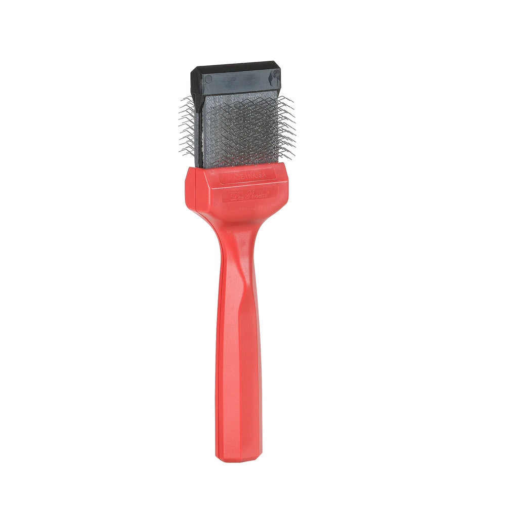 LES POOCHS - Brosse Rouge / Extrêmement ferme - Brosse spéciale pour défaire les nœuds et le feutre - Simple 9 cm