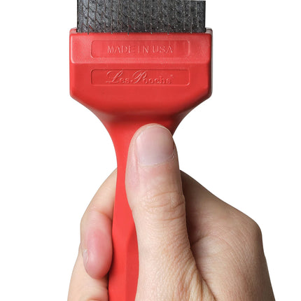 LES POOCHS - Brosse Rouge / Extrêmement résistante - Brosse spéciale pour défaire les nœuds et le feutre - Largeur 9 cm