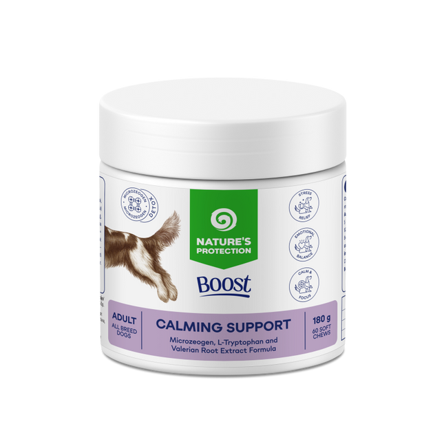 Nature's Protection, Boost Calming Support - Soft Chews Nahrungsergänzung zur Unterstützung des Nervensystems bei ausgewachsenen Hunden aller Rassen