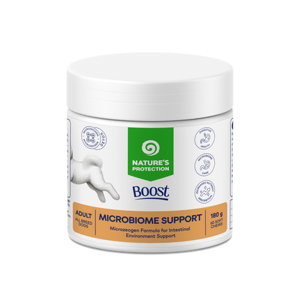 Nature's Protection, Boost Microbiome Support - Soft Chews Nahrungsergänzung zur Unterstützung der Verdauung bei ausgewachsenen Hunden aller Rassen