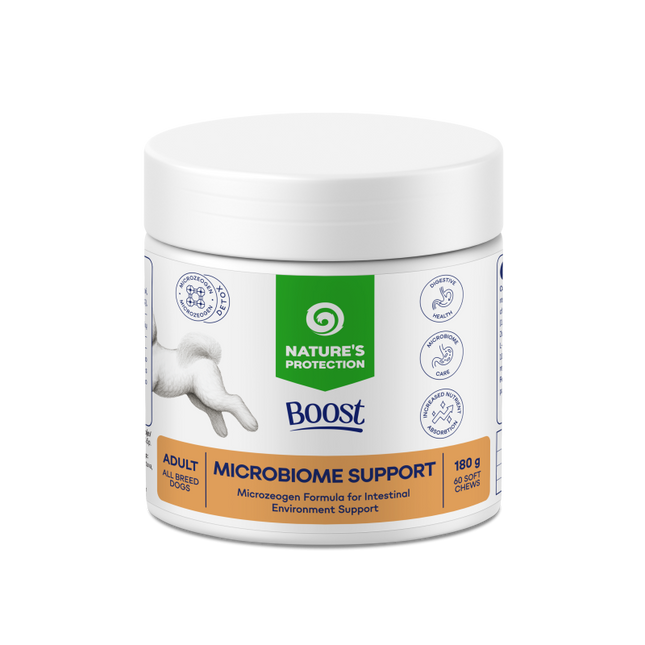 Nature's Protection, Boost Microbiome Support - Soft Chews Nahrungsergänzung zur Unterstützung der Verdauung bei ausgewachsenen Hunden aller Rassen