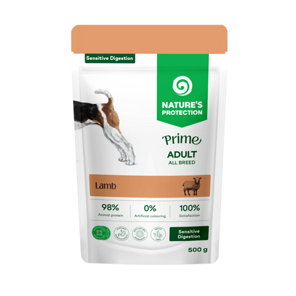 Nature's Protection, Prime Sensitive Digestion - Nassfutter mit Lamm für eine sensible Verdauung für ausgewachsene Hunde aller Rassen