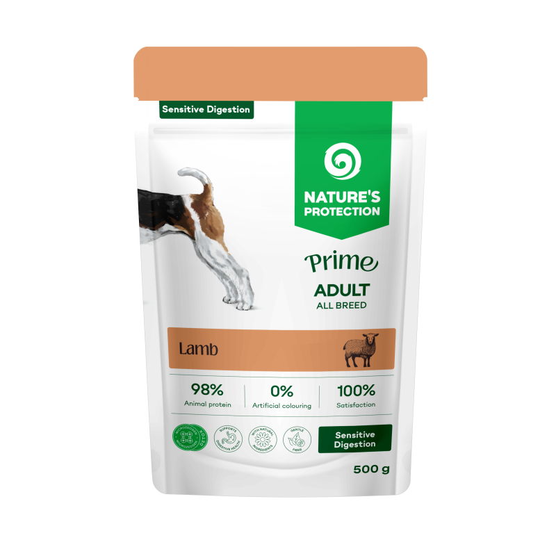 Nature's Protection, Prime Sensitive Digestion - Wet Food with Lamb for Sensitive Digestion - Adult, All Breeds, All Coat Types
