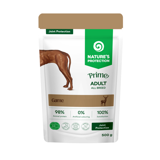Nature's Protection, Prime Joint Protection - Nassfutter mit Wild zur Unterstützung der Gelenke für ausgewachsene Hunde aller Rassen