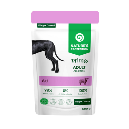 Nature's Protection, Prime Weight Control - Nassfutter mit Kalb zur Gewichtskontrolle für ausgewachsene Hunde aller Rassen