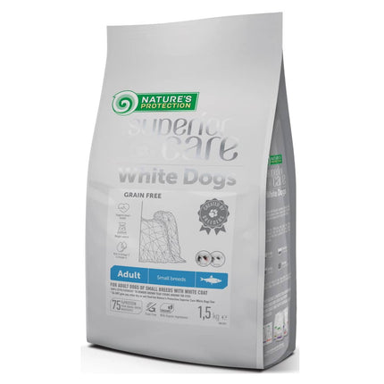 NATURES PROTECTION Superior Care White Dogs Hering Getreidefrei Für Erwachsene Hunde Kleine Rassen