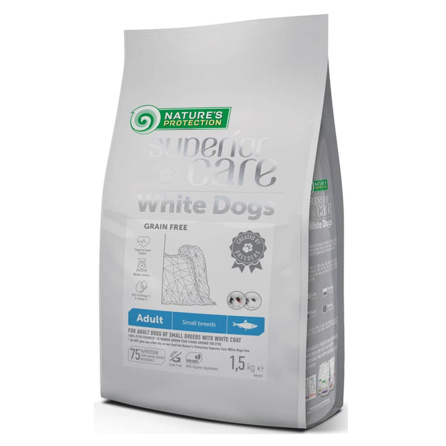 NATURES PROTECTION Superior Care White Dogs Hering Getreidefrei Für Erwachsene Hunde Kleine Rassen