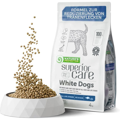 Nature’s Protection, Superior Care - Hundefutter mit Weißfisch und Reis, alle Rassen und Lebensphasen, weißes Fell