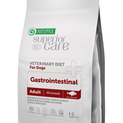 Nature's Protection, Superior Care, Veterinary Diet Gastrointestinal - Getreidefreies Diät Trockenfutter mit Weißfisch für ausgewachsene Hunde aller Rassen bei Verdauungsstörungen
